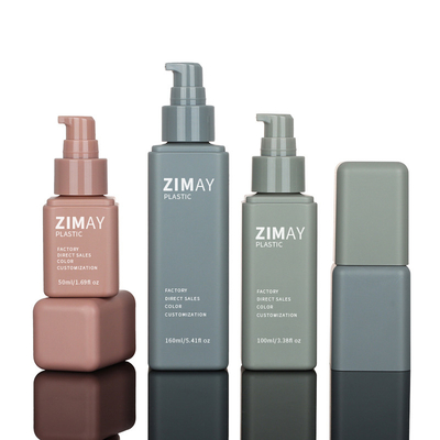 Toptan 50ml 100ml 150ml Buzlu Kare Dikdörtgen Losyon Saç Tırnak Eti Yağı Krem Sprey Şişeleri