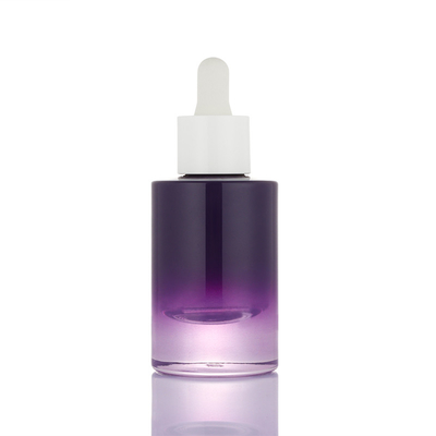 Yeni tasarım küçük ombre mor beyaz pompa 30ml boş serum kabı damlalıklı şişe
