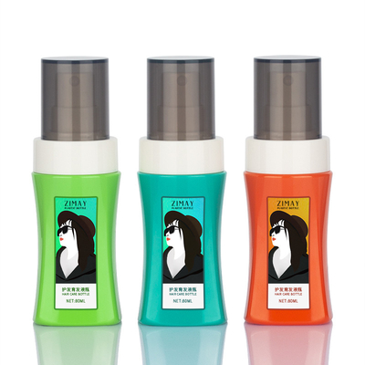 İnce Mist Püskürtücü ile Geri Çekilebilir 80ml Boş Plastik Pet Sprey Şişesi