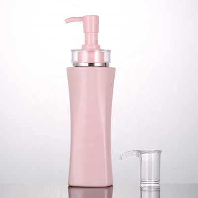Toptan 350ml 500ml Lüks Pembe Kare Havasız Doldurulabilir Duş Jeli Boş Pompa Şişeleri Vücut Losyonu Kabı