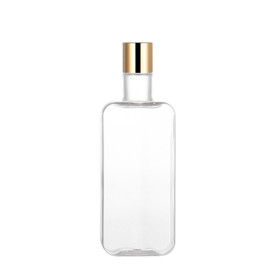 Altın Vidalı Kapaklı Plastik Disk Kapaklı Şişe Sıkılabilir Havasız 300ml