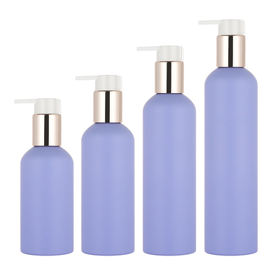 Mor Silindir Yuvarlak Kozmetik Losyon Şişesi 150ml 250ml 300ml POMPA PÜSKÜRTME