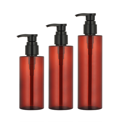 Yuvarlak Amber Şampuan Şişesi Pompa Püskürtücü 150ml 200ml 250ml Duş Jeli için