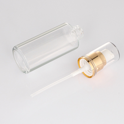Lüks Altın Top ile 50ml Cam Lüks Mat Boş Kozmetik Serum Saç Yağı Losyon Konteynerleri
