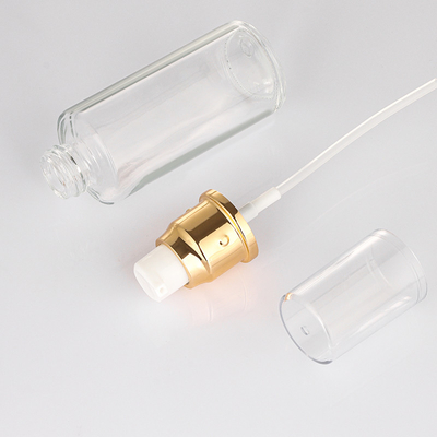 Lüks Altın Top ile 50ml Cam Lüks Mat Boş Kozmetik Serum Saç Yağı Losyon Konteynerleri