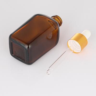 50ml Damlalıklı Boş Serum Kabı Kozmetik Saç Yağı Özel Logo Cam Serum Şişesi