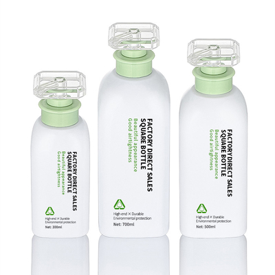 Doldurulabilir Özel 300ml 500ml 700ml Yeşil Saç Uzatma Plastik Vücut Yıkama Losyonu Duş Jeli Şişe