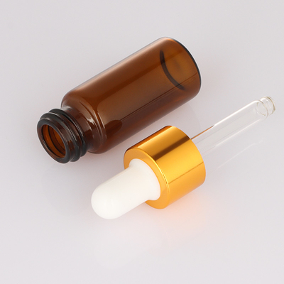 Buzlu 5ml 10ml Boş Kozmetik Şişe Amber Damlalıklı Yuvarlak Yüz Serum Şişesi