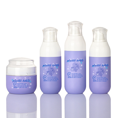 Menekşe 4 Oz PET Mat Plastik Serum Losyon İnce Mist Sprey Şişe 2 Oz Yüz Kremi Kozmetik Kavanoz Seti