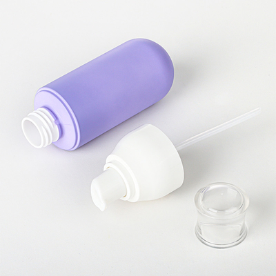 Boş Özel Mor Saç Bakım Spreyi Plastik Kozmetik Ambalaj Şişesi ve Kavanoz Setleri