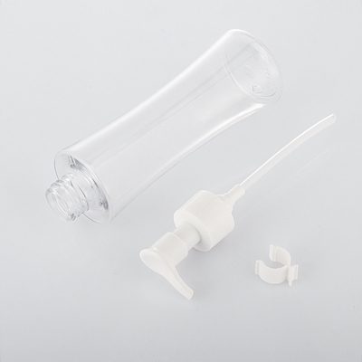 Şeffaf özel boş kozmetik plastik yüz kremi vücut losyonu 200 ml pompalı şişe