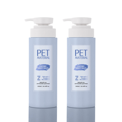 500ml Kozmetik Losyon Şişesi PET Plastik Beyaz Jöle Mat Özel Özel Etiket