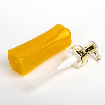Üç Farklı Pompalı Plastik Amber Sabun Köpük Pompası Sarı Şampuan Şişesi