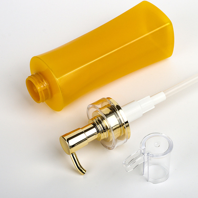 Üç Farklı Pompalı Plastik Amber Sabun Köpük Pompası Sarı Şampuan Şişesi