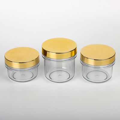 100ml 120ml 200ml altın kapaklı vücut yüz yağı kremi fırçalama kabı boş lüks siyah mini kozmetik krem ​​kavanozları 50 ml
