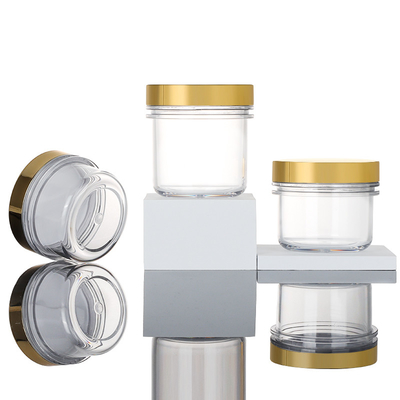 100ml 120ml 200ml altın kapaklı vücut yüz yağı kremi fırçalama kabı boş lüks siyah mini kozmetik krem ​​kavanozları 50 ml