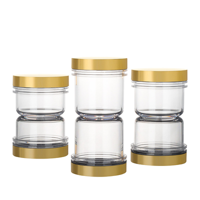 100ml 120ml 200ml altın kapaklı vücut yüz yağı kremi fırçalama kabı boş lüks siyah mini kozmetik krem ​​kavanozları 50 ml