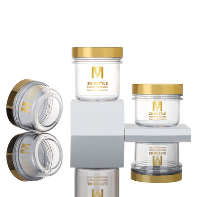 100ml 120ml 200ml altın kapaklı vücut yüz yağı kremi fırçalama kabı boş lüks siyah mini kozmetik krem ​​kavanozları 50 ml