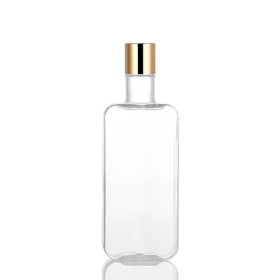 300ml Disk Kapaklı Şişe Şeffaf PETG Malzeme Altın Kapaklı Geri Dönüştürülebilir