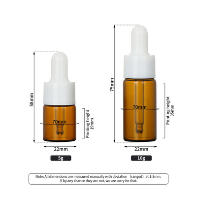Gravür Kozmetik Damlalıklı Şişe 1oz Kapasiteli Amber Şeffaf Yuvarlak