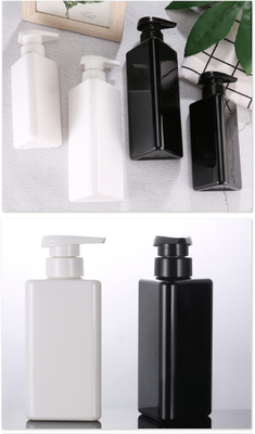 Toptan 100ml 200ml 300ml Üçgen Şekli Geri Dönüşüm Plastik Pet Losyon Kabı Siyah Havasız Pompa 500ml Şampuan Şişeleri