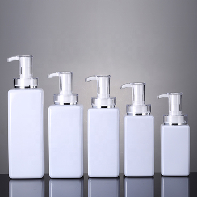 Lüks 300ml 400ml 500ml Otel Boş Saç Kremi Ambalajı16oz Altın Pompalı Erkekler Şeffaf Losyon Plastik Şampuan Şişesi