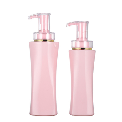 Toptan 350ml 500ml Lüks Pembe Kare Havasız Doldurulabilir Duş Jeli Boş Pompa Şişeleri Vücut Losyonu Kabı