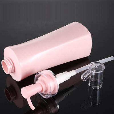 Toptan 350ml 500ml Lüks Pembe Kare Havasız Doldurulabilir Duş Jeli Boş Pompa Şişeleri Vücut Losyonu Kabı