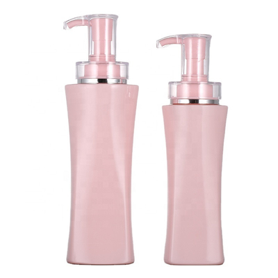 Toptan 350ml 500ml Lüks Pembe Kare Havasız Doldurulabilir Duş Jeli Boş Pompa Şişeleri Vücut Losyonu Kabı