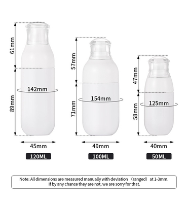 Beyaz 2 Oz Şeffaf Plastik Sprey Şişeleri PET Malzeme Parfüm için Yuvarlak Şekil