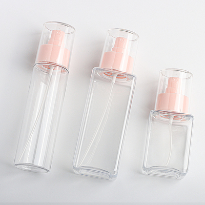 PET Plastik 100ml Sprey Şişeleri 24mm Ağızlı İnce Mist Serigrafi