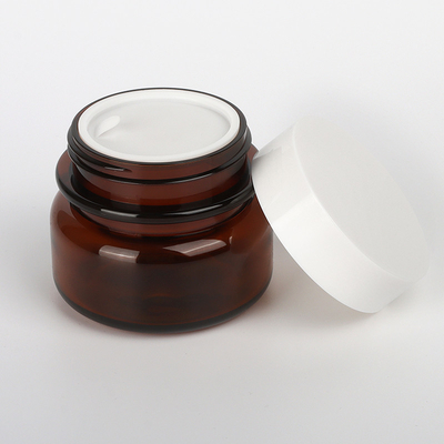 ODM Kozmetik Ambalaj Setleri, 60ml 90ml 130ml Amber Plastik Kozmetik Kavanozları
