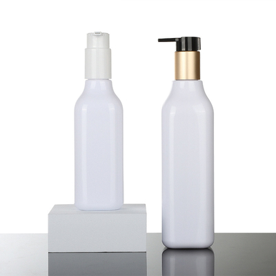 200ml 300ml 350ml 400ml Lüks Biyobozunur Benzersiz Kare Kozmetik Losyon Havasız Altın Pompa Şişesi