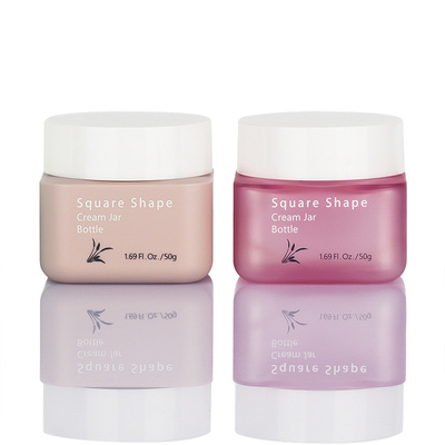 Gıda Sınıfı Boş Yüz Kremi Kapları Çift Duvar Kare 50g