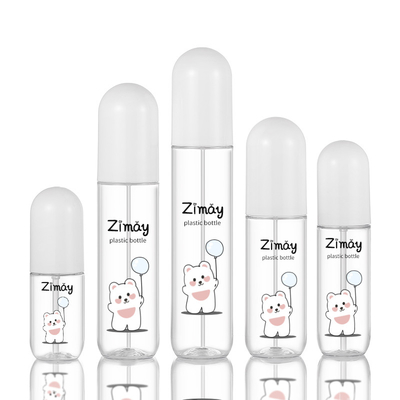 PET Boş Sprey Şişesi 100ml Geri Dönüşümlü Malzeme ODM Mevcut Yuvarlak Şekil