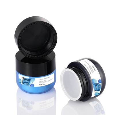 Losyonlar ve Kremler İçin Yeniden Doldurulabilir Siyah Krem Ambalaj Kavanozu 4 Oz