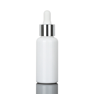 Esansiyel Yağ 34mm Çap için Gümüş Kozmetik Damlalıklı Şişe 50ml