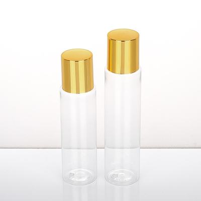 Altın Kapaklı Plastik Kozmetik Kapları 120ML 150ML Boş Losyon Toner Şişesi