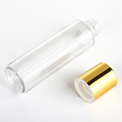 Altın Kapaklı Plastik Kozmetik Kapları 120ML 150ML Boş Losyon Toner Şişesi