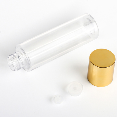Altın Kapaklı Plastik Kozmetik Kapları 120ML 150ML Boş Losyon Toner Şişesi